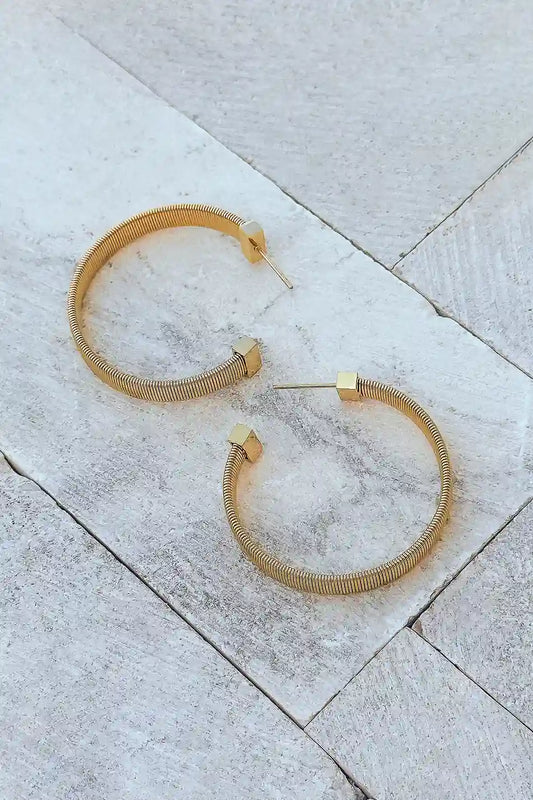 open hoop gold earring