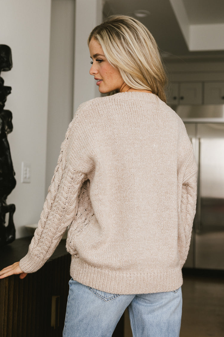 taupe long sleeve sweater