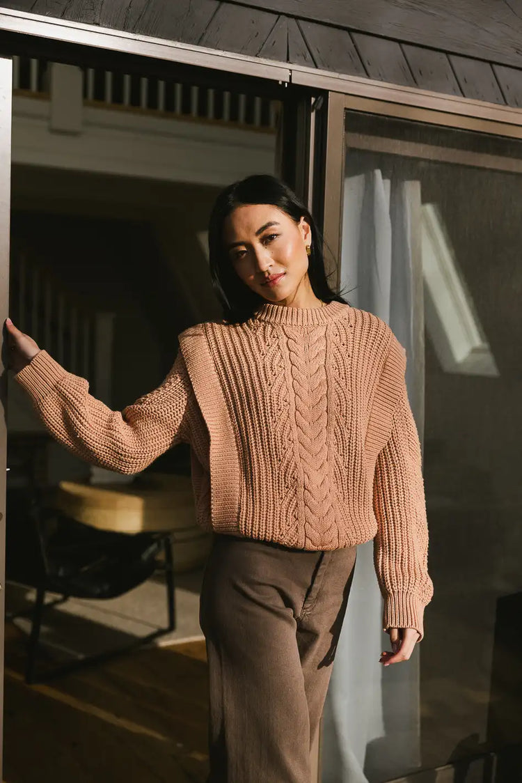 blush knit sweater