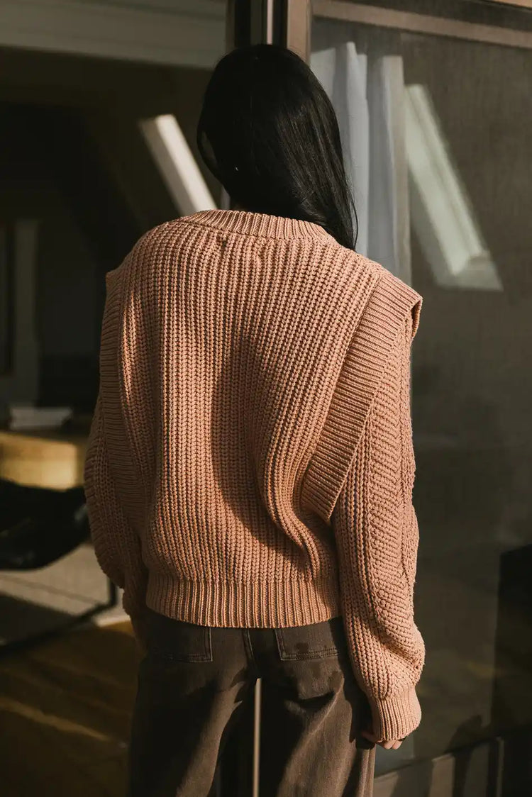 knit corded sweatshirt 