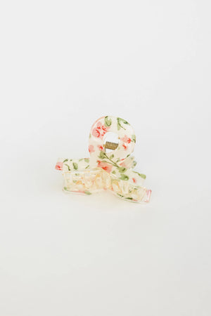 Floral Claw Clip in Pink