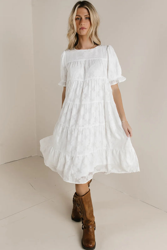 Midi dress in white 