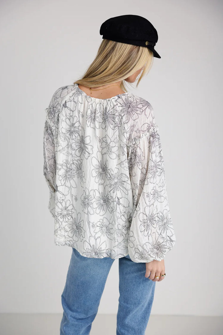 Woven floral blouse 