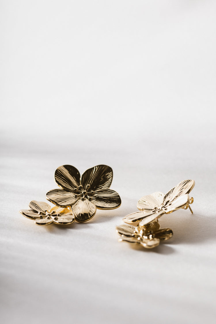 Double Islander Flower Earrings - Tarnish Free