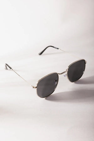 Kasey Sunglasses in Silver/Black - FINAL SALE