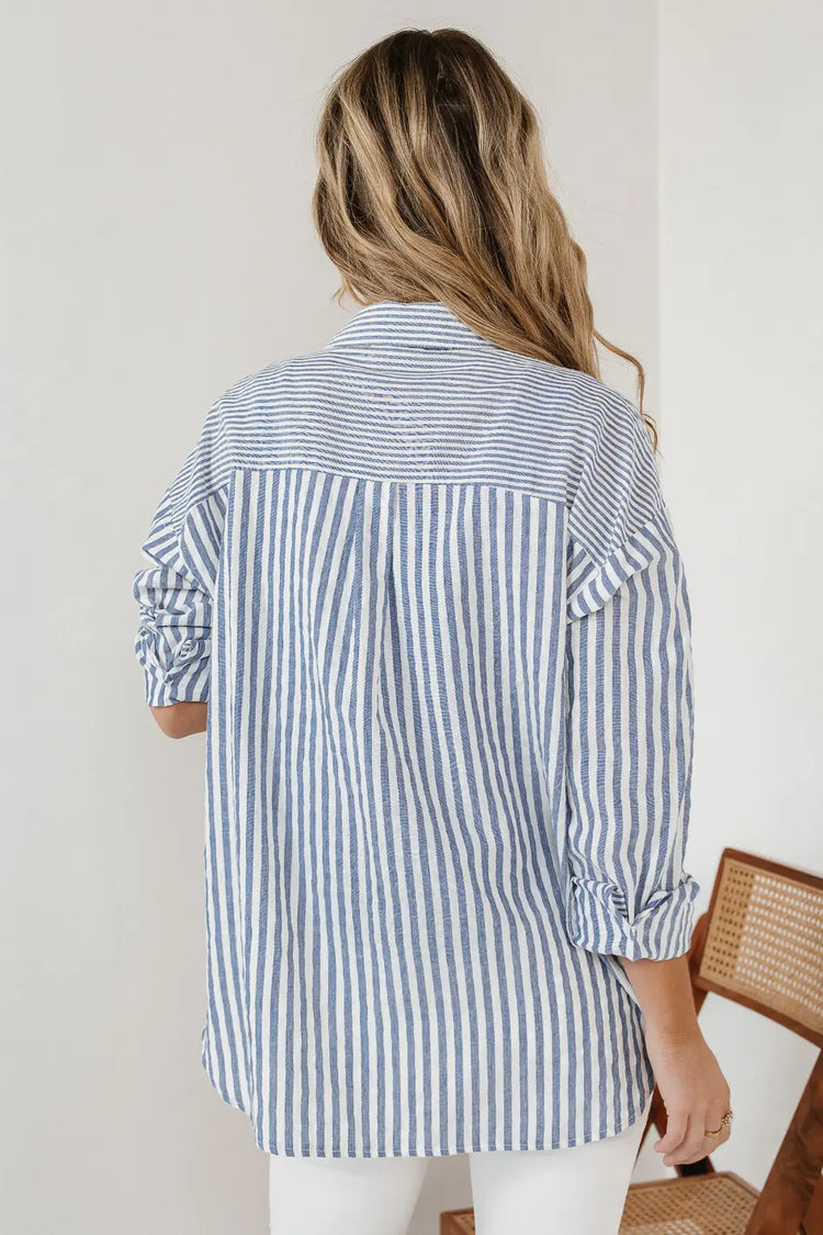 Woven button up top 