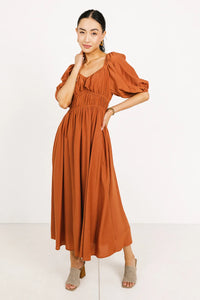 Midi rust dress 