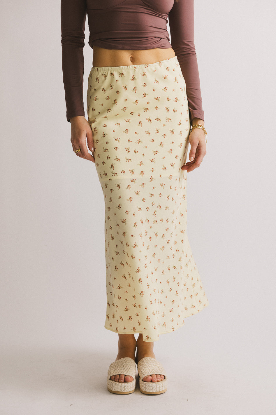 floral midi skirt