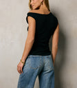 black off shoulder knit