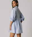 blue dress with pockets