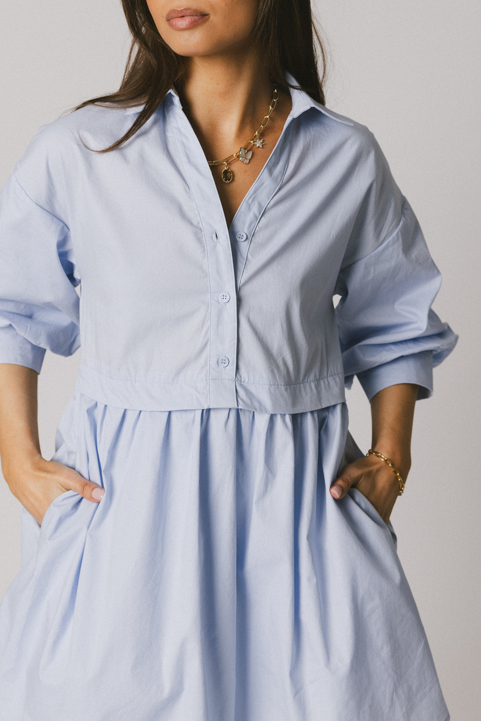 blue mini dress
