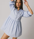 long sleeve button up dress
