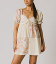 embroidered mini dress