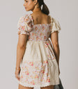 smocked back mini dress m