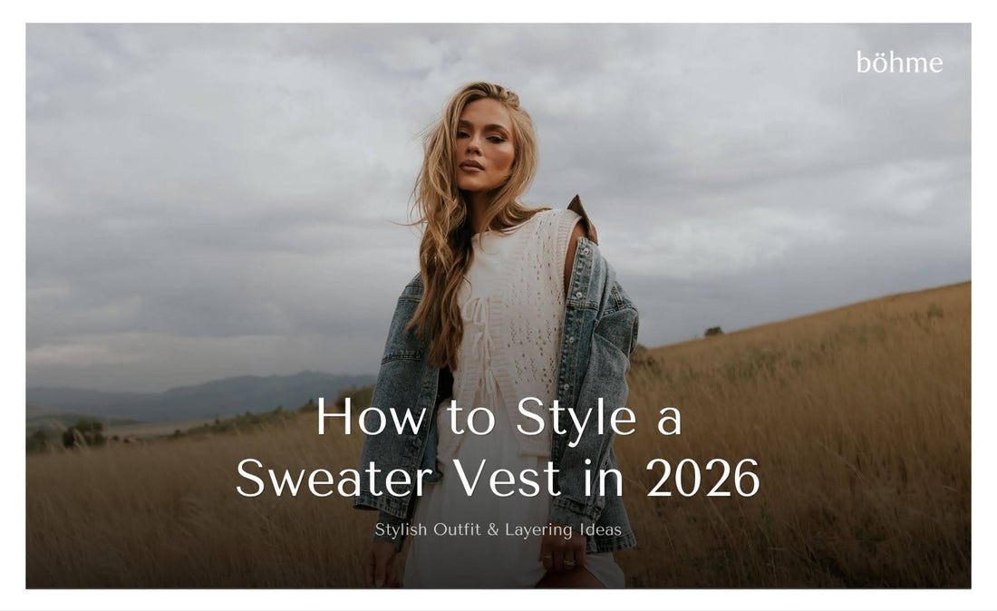 White sweater vest outfit for women, stylish and effortless layered look