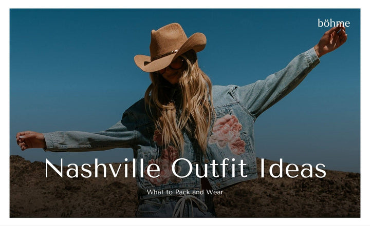 Woman wearing a denim jacket, cowboy hat, and jeans.