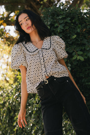 Tikoa Collared Floral Top