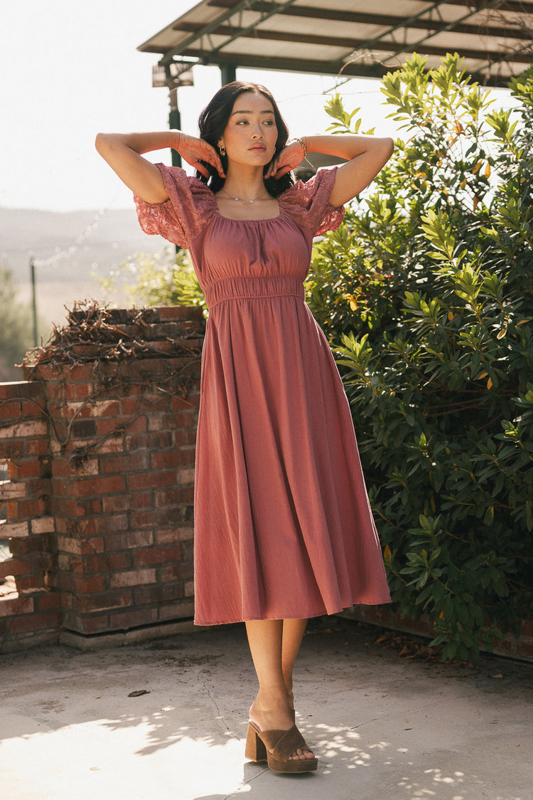 Knit dress in rust 