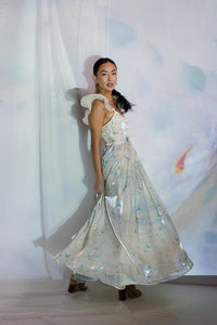 ruffle maxi floral dress