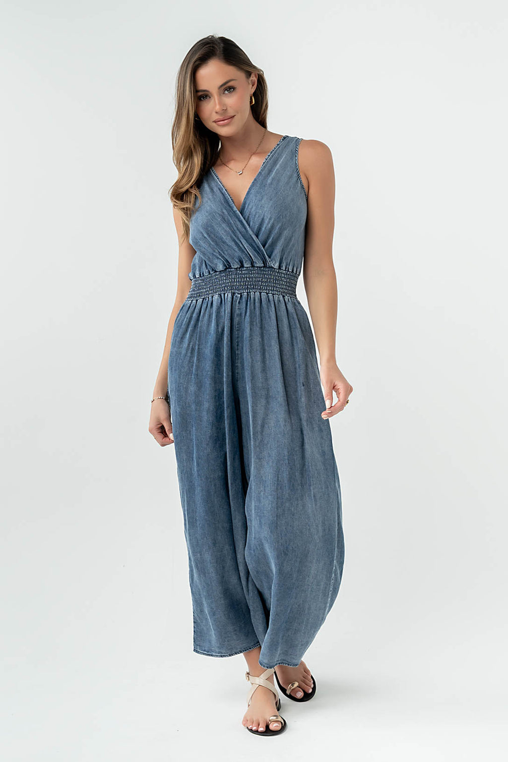 Kasie Smocked Jumpsuit
