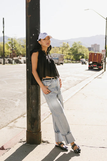 Two pockets denim in light wash 