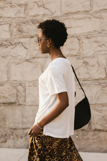 Short sleeves top in white 