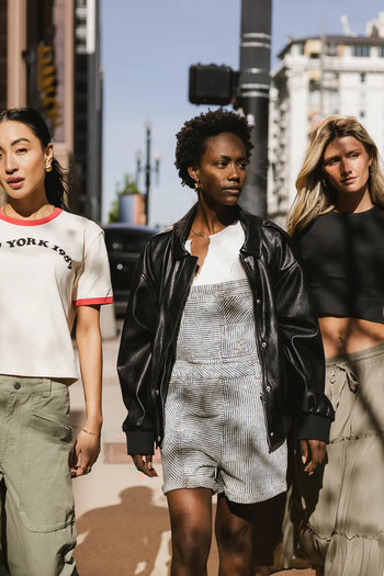 Striped denim overall 