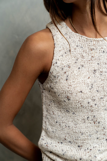 Lottie Knit Tank in Oatmeal