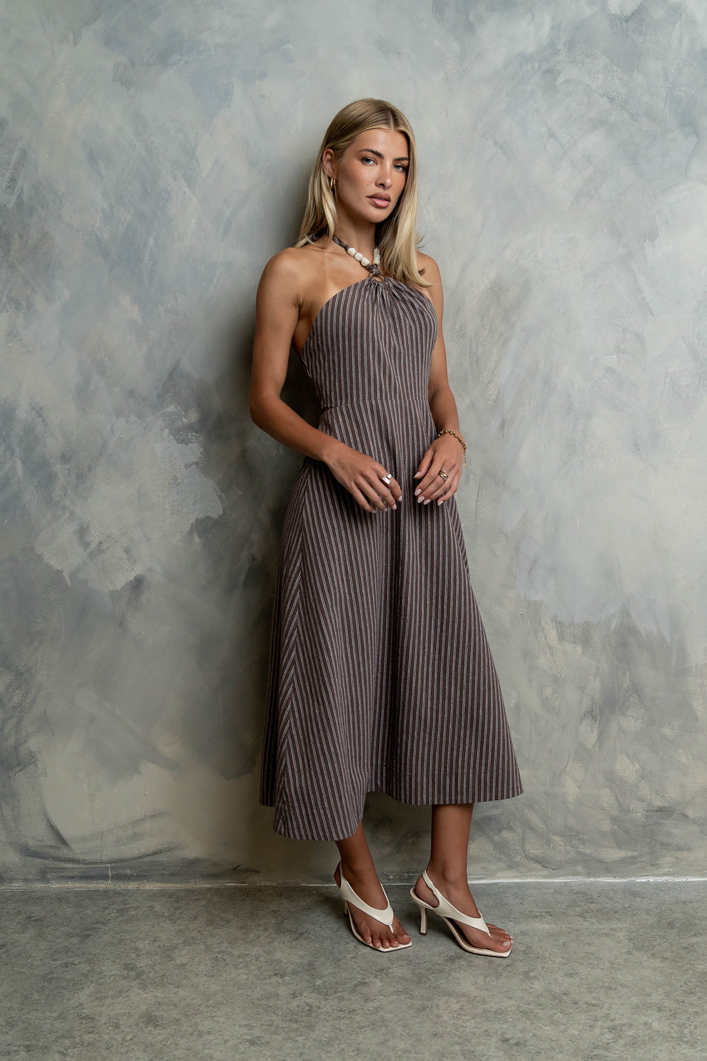 Raegan Halter Dress XS / Brown