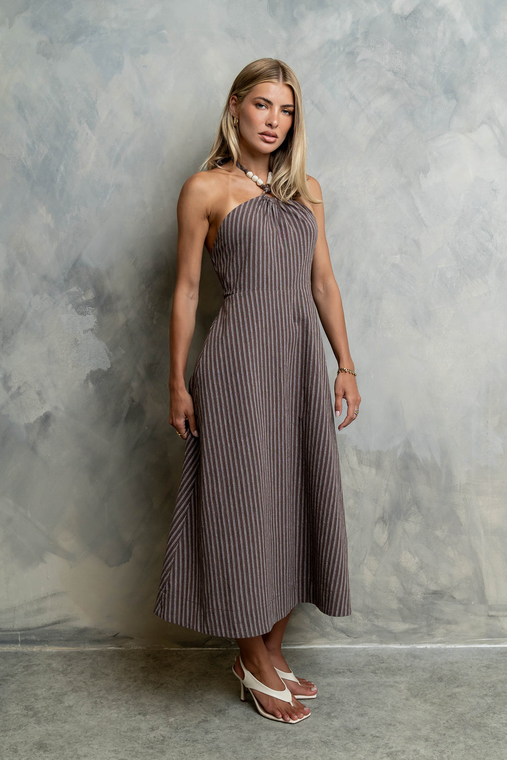Raegan Halter Dress XS / Brown
