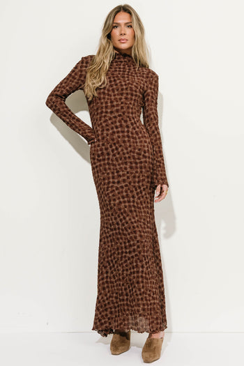 PREORDER - Ariel Long Sleeve Textured Maxi Dress