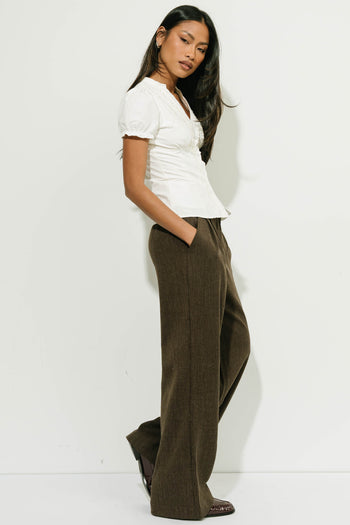 Rowan Button Down Top in Ivory