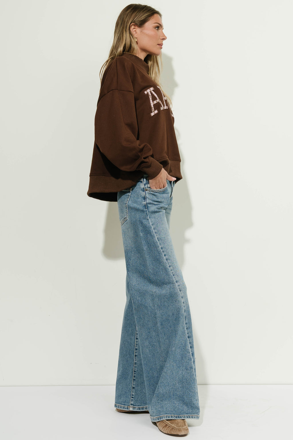 Mira Mid Rise Wide Leg Jeans