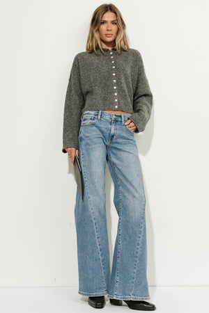 Mira Mid Rise Wide Leg Jeans