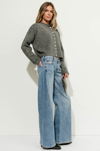 Mira Mid Rise Wide Leg Jeans