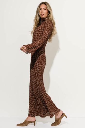 PREORDER - Ariel Long Sleeve Textured Maxi Dress