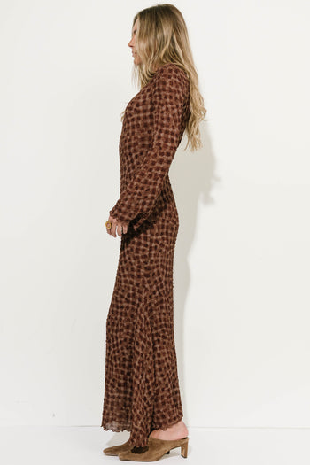 PREORDER - Ariel Long Sleeve Textured Maxi Dress