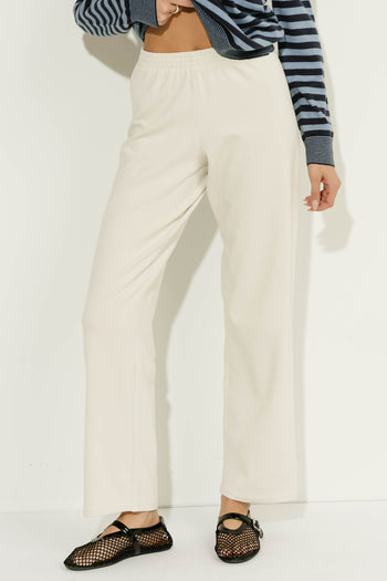 Asha Knit Straight Leg Pant In Bone