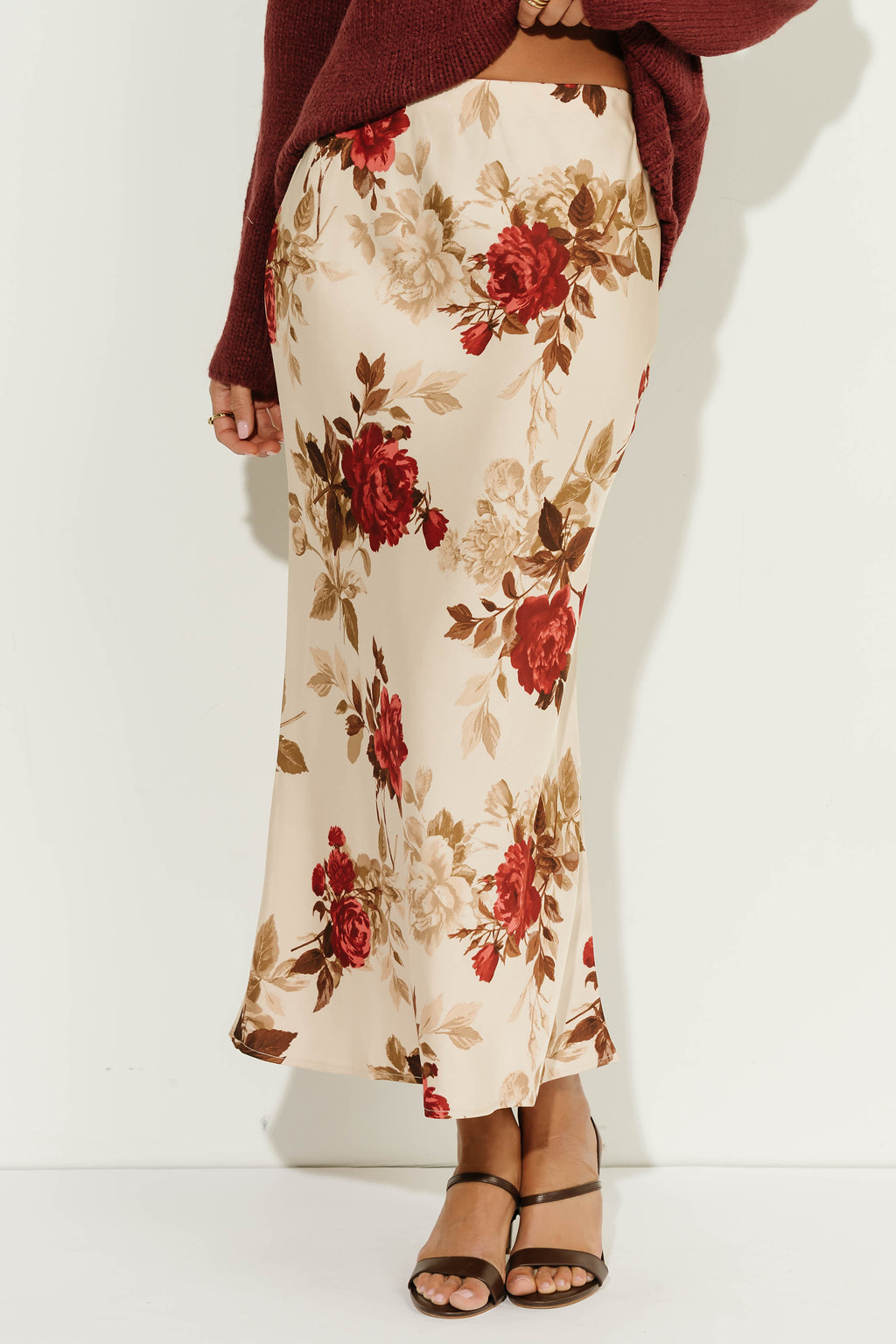 Audrina Floral Maxi Skirt