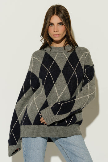Patricia Oversized Sweater in Navy
