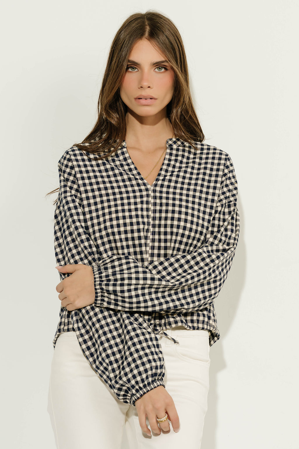 Wrenley Gingham Blouse