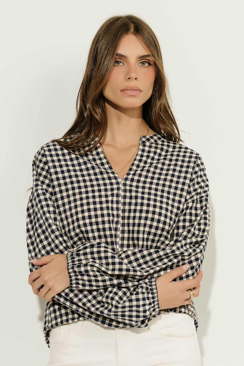 Wrenley Gingham Blouse