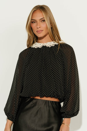 Lindsey Polka Dot Top
