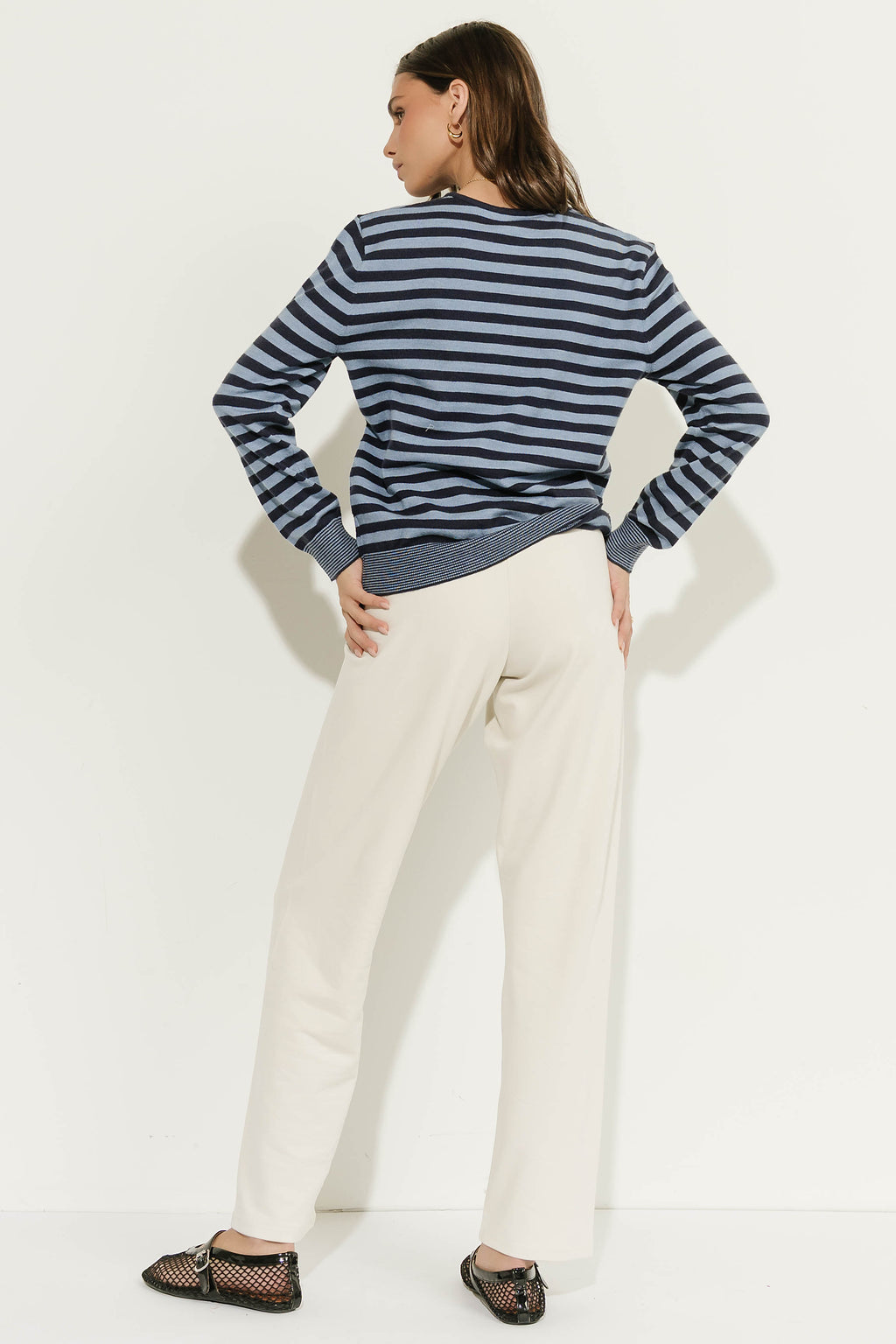 Asha Knit Straight Leg Pant In Bone