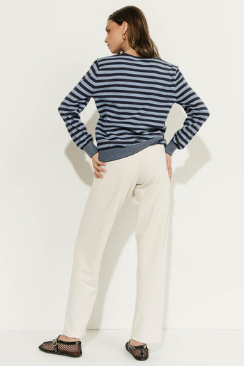Asha Knit Straight Leg Pant In Bone