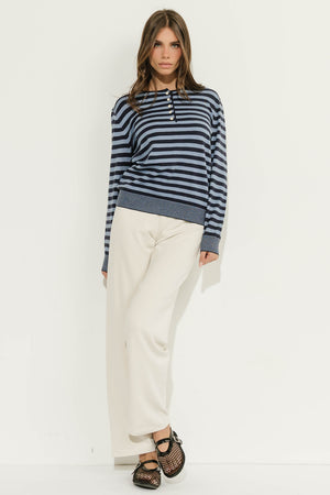 Asha Knit Straight Leg Pant In Bone
