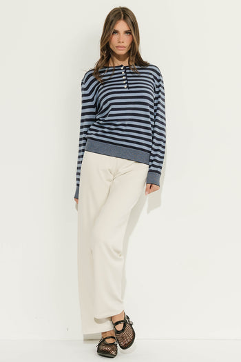 Asha Knit Straight Leg Pant In Bone