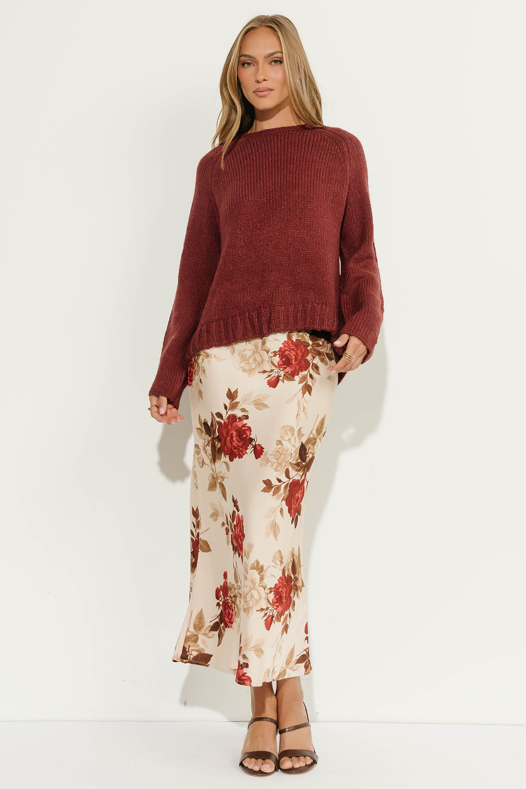 Audrina Floral Maxi Skirt