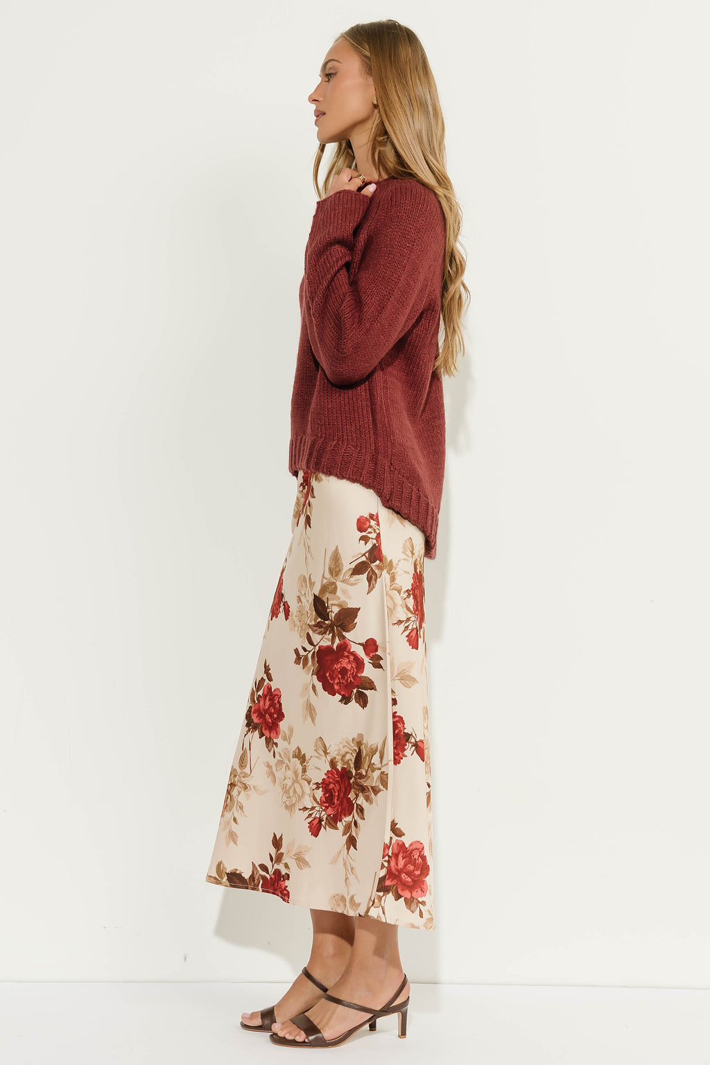 Audrina Floral Maxi Skirt