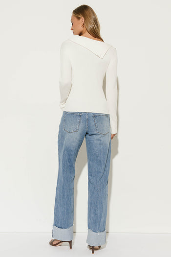 Thessaly Asymmetric Ribbed Sweater